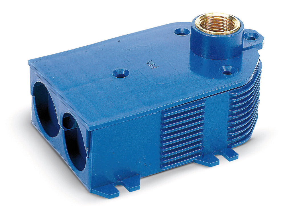 SYSTEMPEX dubbele inbouwdoos sanitair/verwarming D3/4"M 1/2"F