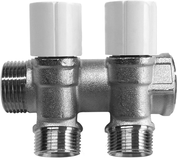 SYSTEMPEX manifold 3/4MF tap clic bleu-rouge D16 M22 2circuits