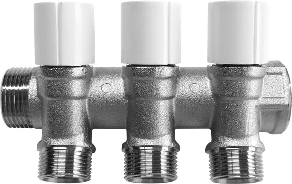 SYSTEMPEX manifold 3/4MF tap clic bleu-rouge D16 M22 3circuits