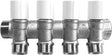 SYSTEMPEX verdeler 3/4"MF kraan blauw/rood knel D16 M22 4kringen