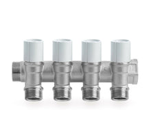 SYSTEMPEX verdeler 3/4"MF kraan uitgang 1/2" klik blauw/rood 2kringen