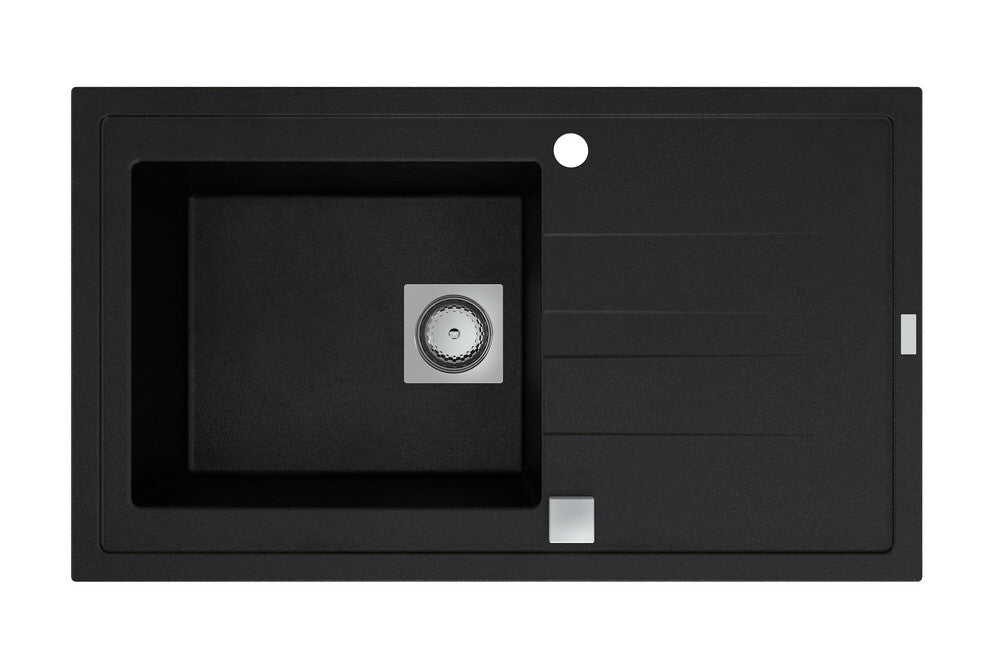 GO by Van Marcke Molto inbouwspoeltafel 1bak afdruip 860x500mm omkeerbaar zwart