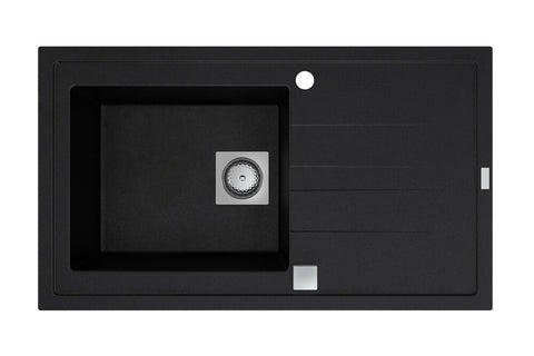 GO by Van Marcke Molto inbouwspoeltafel 1bak afdruip 860x500mm omkeerbaar zwart