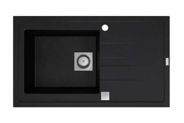 GO by Van Marcke Molto inbouwspoeltafel 1bak afdruip 860x500mm omkeerbaar zwart