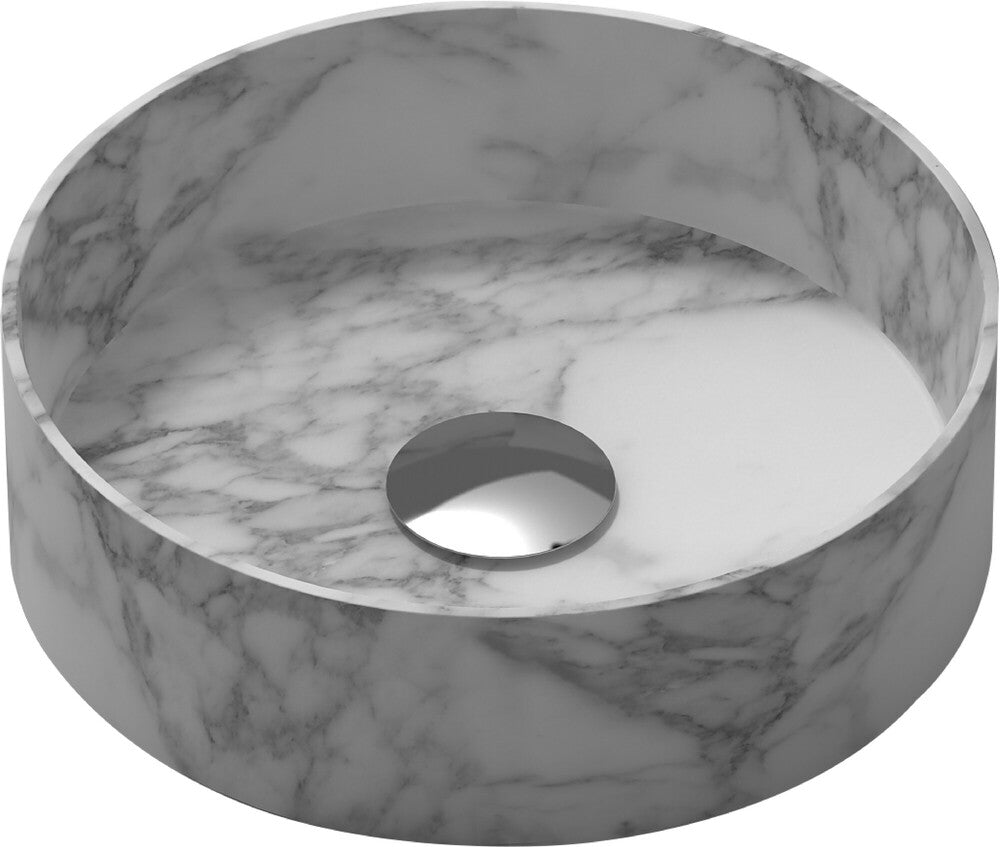Van Marcke Collection Java Marble opbouwwastafel rond wit