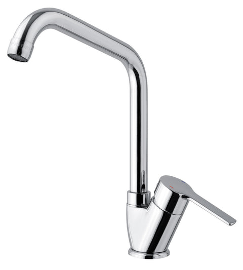 intro Erba keukenmengkraan 1-greeps hoge uitloop chroom waterspaarfunctie