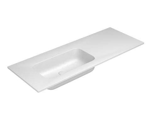Van Marcke by Falper Fin tablet 1wastafel links L1205xW505xH143mm mat wit
