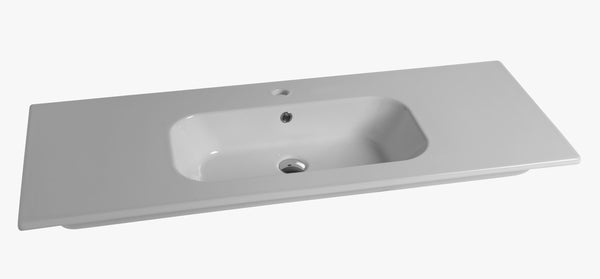 Van Marcke Cettina tablet porselein 1wastafel 1010x465x170mm hoogglans wit