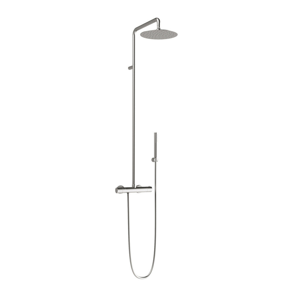Van Marcke Nero thermostatisch douchesysteem hoofddouche 1jet brushed nikkel