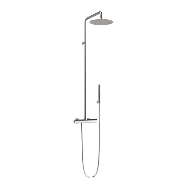 Van Marcke Nero thermostatisch douchesysteem hoofddouche 1jet brushed nikkel