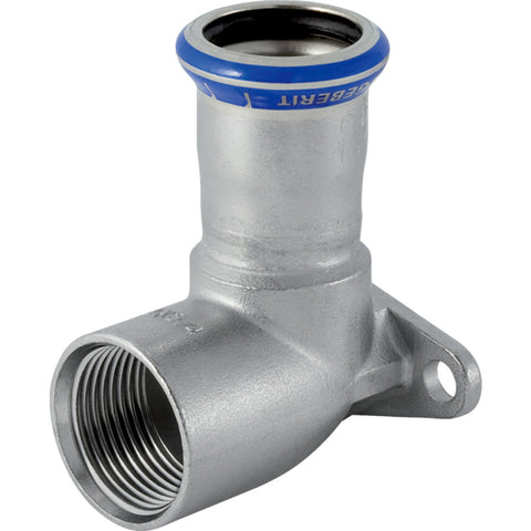 Geberit Mapress persfitting inox-water muurplaat 90° met binnendraad 18-1/2"F