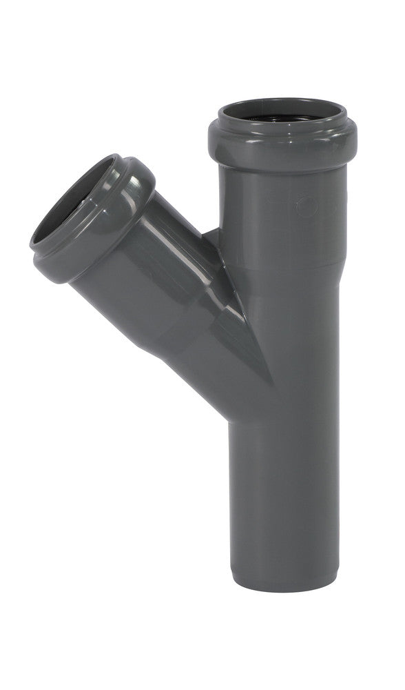 Ostendorf Kunststoffe HT-Safe EA T-stuk 45° polypropyleen D90 mm grijs