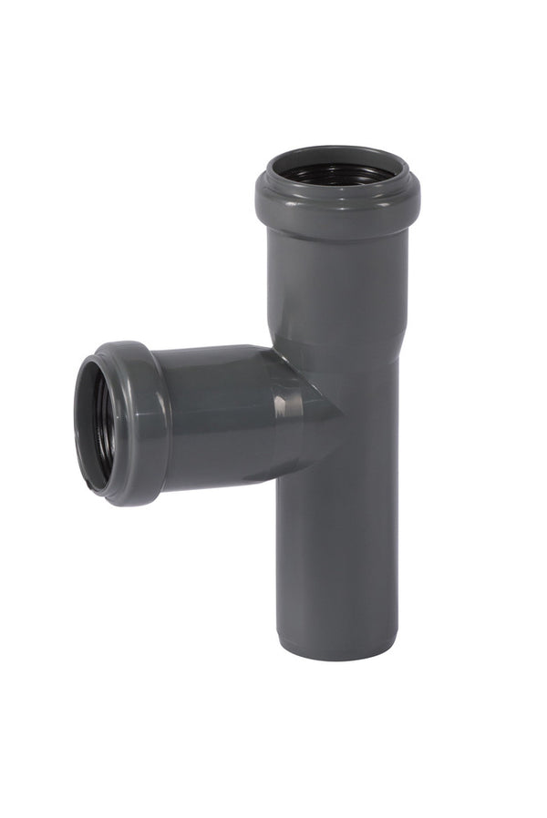 Ostendorf Kunststoffe HT-Safe EA T-stuk 87° polypropyleen D125 mm grijs