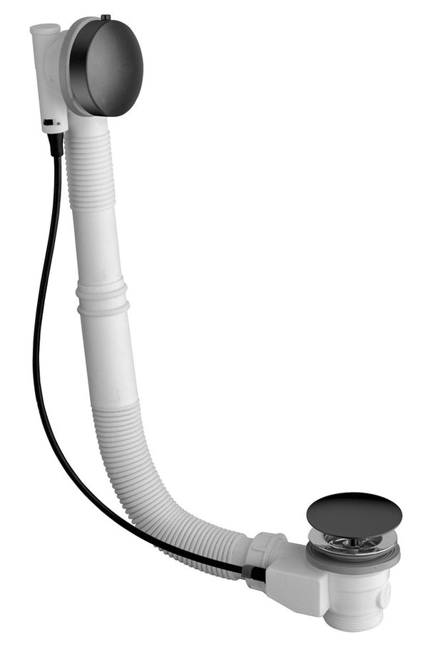 Van Marcke automatische badgarnituur draai D52 kabel 580mm sifon zwart
