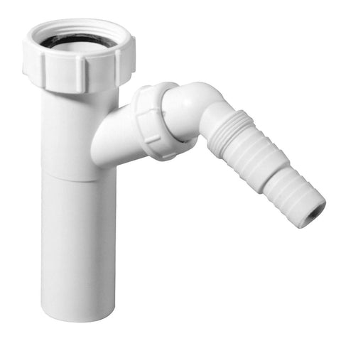 Mc Alpine T-stuk met wasmachineaansluiting 6/4"x40mm PP wit