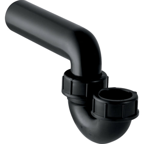 Geberit buissifon model P voor uitgietbak 40 x 50 mm PE zwart