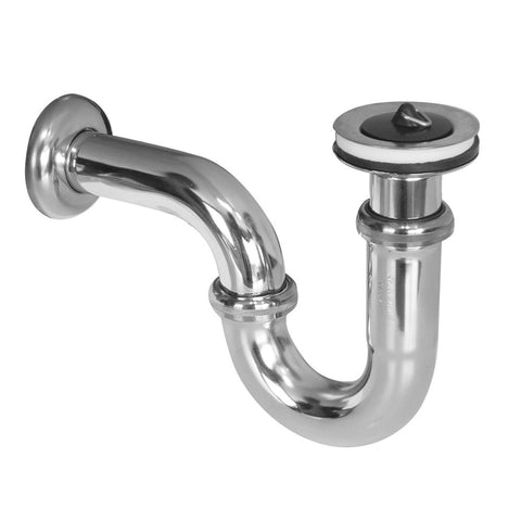 Van Marcke Pro buissifon voor wastafel met plug 5/4" x 32 mm chroom