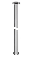 Schell koperen buis 3/8" wartelmoer L 600 mm chroom
