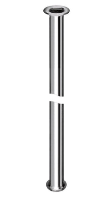 Schell koperen buis 3/8" wartelmoer L 600 mm chroom