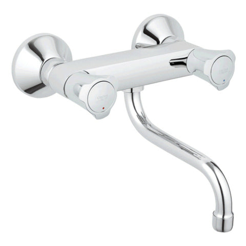 Grohe Costa L keukenmengkraan 2-greeps wand Longlife draaibaar chroom
