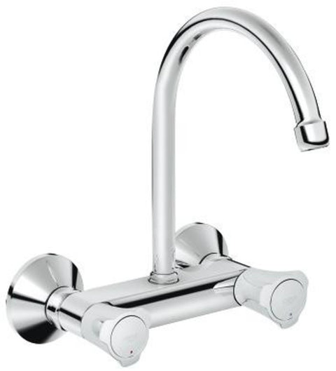 Grohe Costa L keukenmengkraan 2-greeps wand Longlife draaibaar schroefrozet