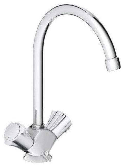 Grohe Costa L keukenmengkraan 2-greeps 1-gats Longlife draaibaar chroom rozet
