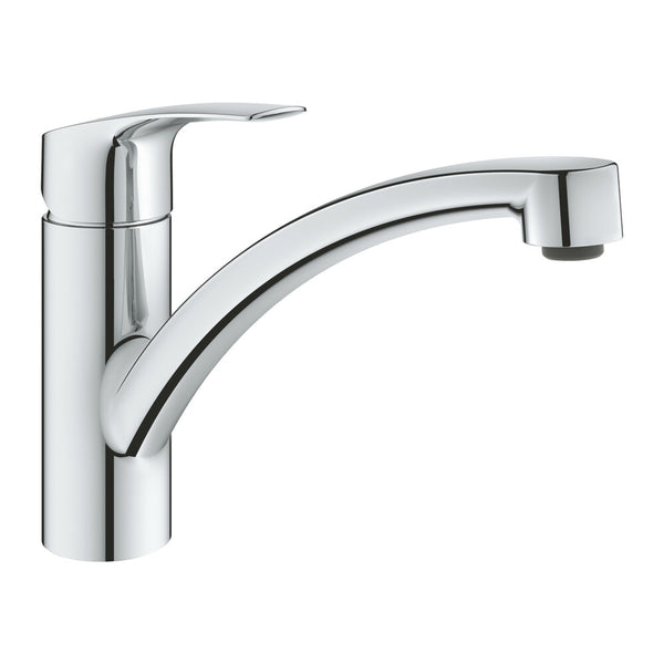Grohe Eurosmart keukenmengkraan 1-gats lage uitloop SilkMove StarLight chroom