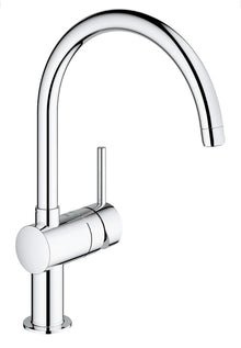 Grohe Minta mitigeur évier monocommande monotrou bec C bec mobile chromé