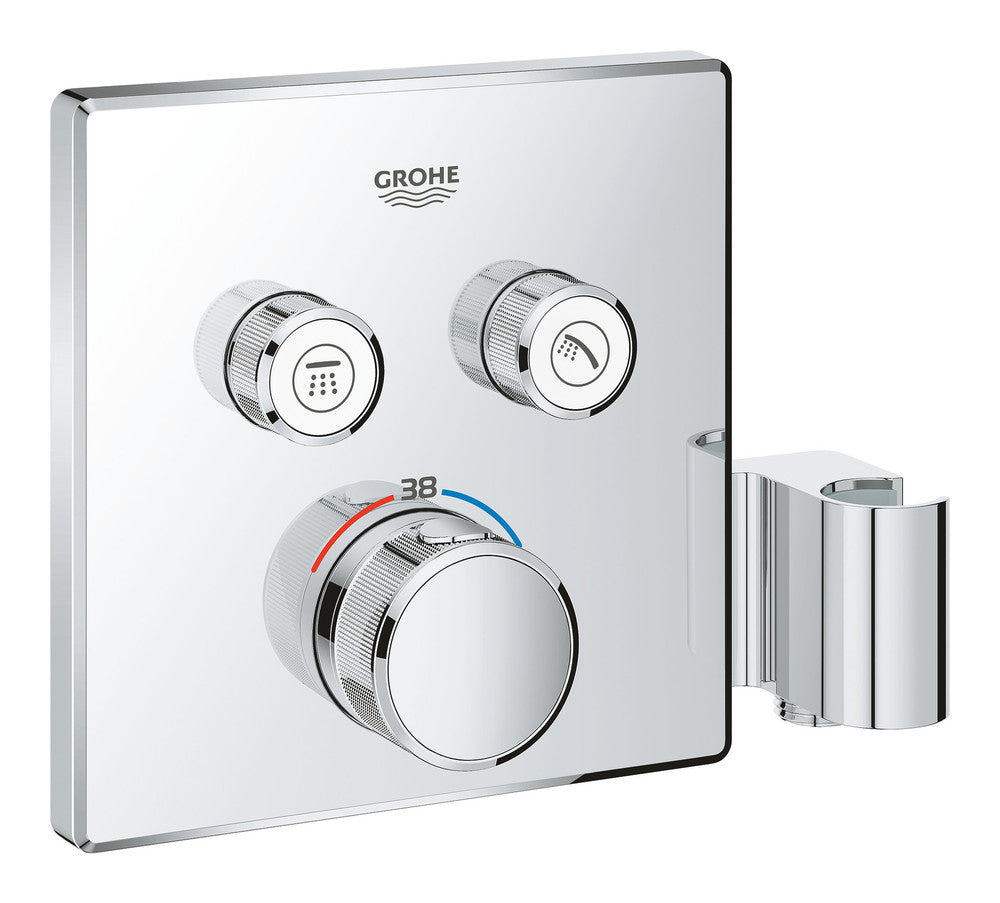 Grohe Grohtherm SmartControl inbouwthermostaat 2 uitgangen douchehouder vierkant