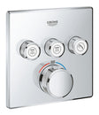 Grohe Grohtherm SmartControl thermostat encastré 3 sorties carré chromé