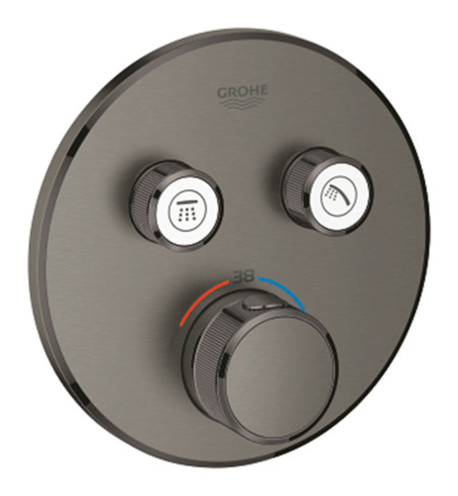 Grohe Grohtherm SmartControl inbouwthermostaat 2 uitgangen Brushed Hard Graphite