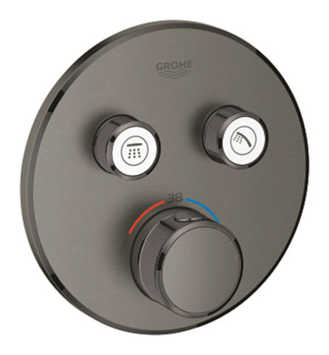 Grohe Grohtherm SmartControl inbouwthermostaat 2 uitgangen Brushed Hard Graphite