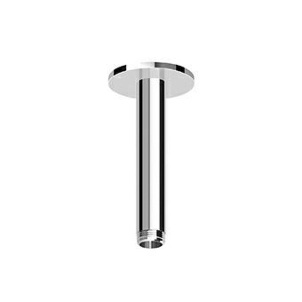 Zucchetti douchearm plafondbevestiging L130mm D21mm rozet D57mm G 1/2 Mat zwart gewafeld