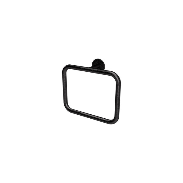 Zucchetti Pan towel holder à anneau imprimé matt black gaufré