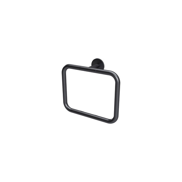 Zucchetti Pan towel holder à anneau matt black lisse