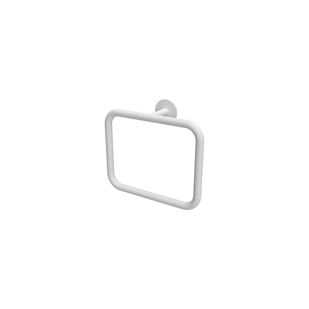 Zucchetti Pan handdoekhouder ring Mat wit gewafeld