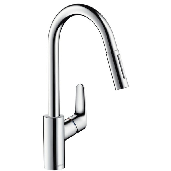 Hansgrohe Focus keukenmengkraan verticale greep MagFit Quick-Connect chroom