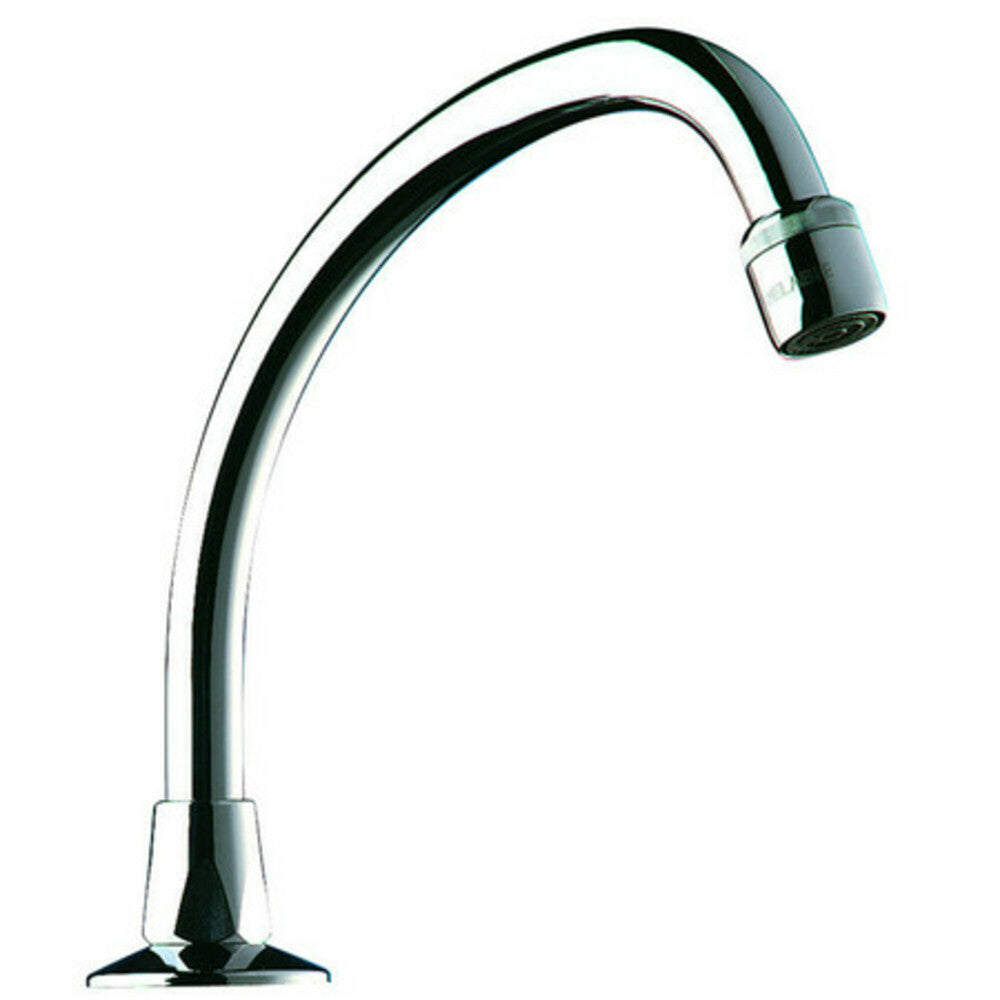 Delabie Tempostop uitloopbek wastafel beweegbare bek messing verchroomd L150mm