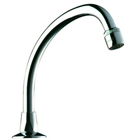 Delabie Tempostop uitloopbek wastafel beweegbare bek messing verchroomd L150mm