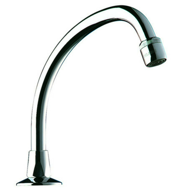 Delabie Tempostop uitloopbek wastafel beweegbare bek messing verchroomd L150mm