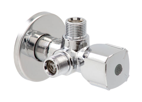 Arco Twin Vitaq A-80 hoekstopkraan 1/2" x 3/8" x 3/8" Belgaqua