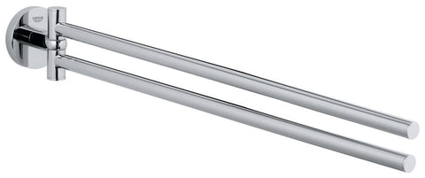 Grohe Essentials handdoekhouder dubbel metaal draaibaar verborgen chroom