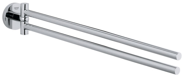 Grohe Essentials handdoekhouder dubbel metaal draaibaar verborgen chroom