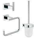 Grohe Essentials Cube set toiletborstel handdoekhaak toiletrolhouder chroom