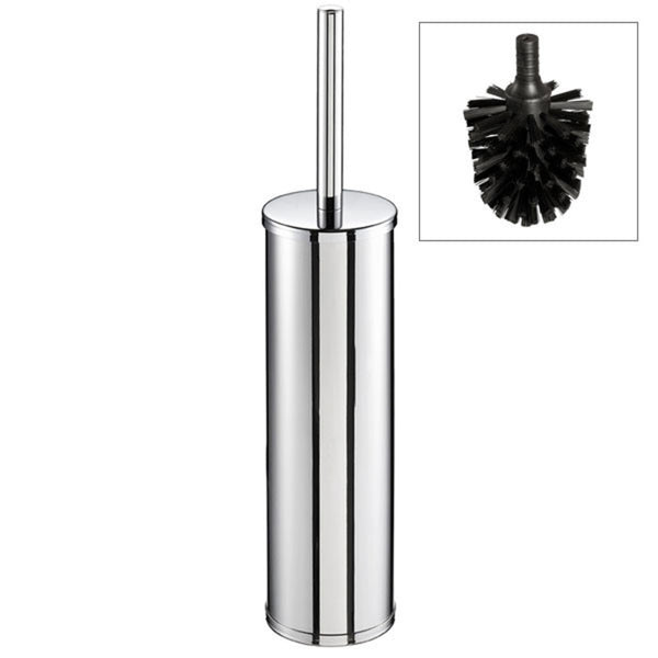 Geesa Nemox wc-borstel wand zwart verchroomd messing
