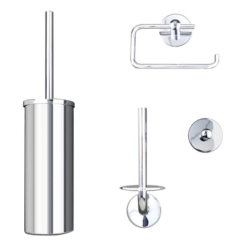 Van Marcke Nero toiletborstelset toilet-/reserverolhouder 1haak chroom