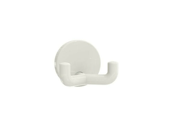 Hewi 477 haak dubbel diepte 43,5mm hoogwaardige polyamide wit antidiefstal