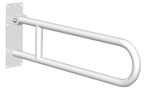 Delabie opklapbare greep bevestigingsrozet 6gaten D320 L760mm geëpoxeerd wit