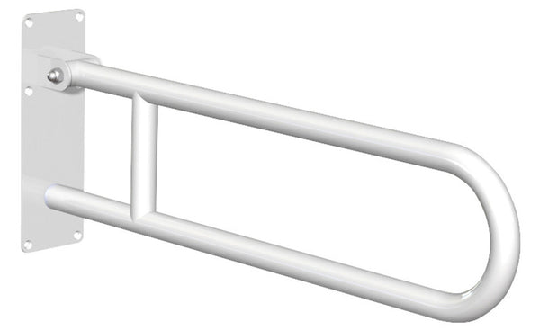 Delabie poignée relevable inox époxy blanc platine 6 trous D320 L760mm
