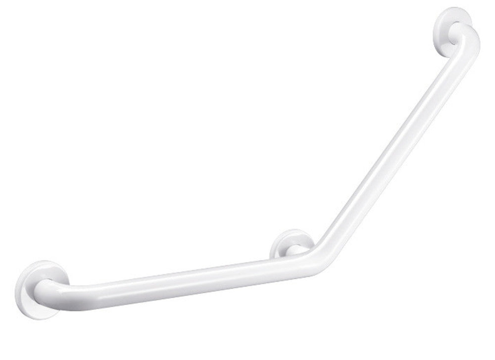 Delabie Basic hoeksteun 135° D32mm 400x400mm roestvrijstaal epoxy wit